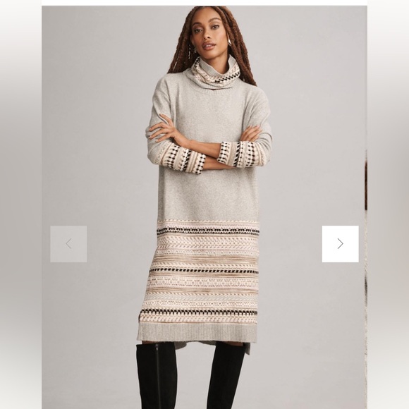 Anthropologie Daily Practice Anthropologie Turtleneck Sweater Dress Medium C92 - Picture 14 of 16